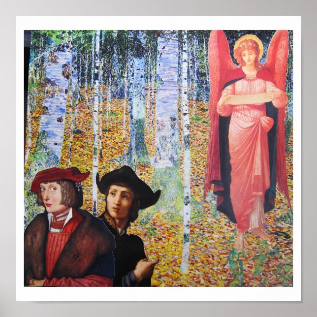 Encuentro en el bosque - arte de collage (Frente)