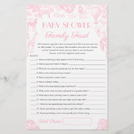 Encuesta de Baby Shower dice tarjeta de juego