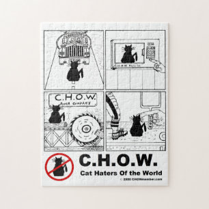 Enemigos del gato del rompecabezas del mundo