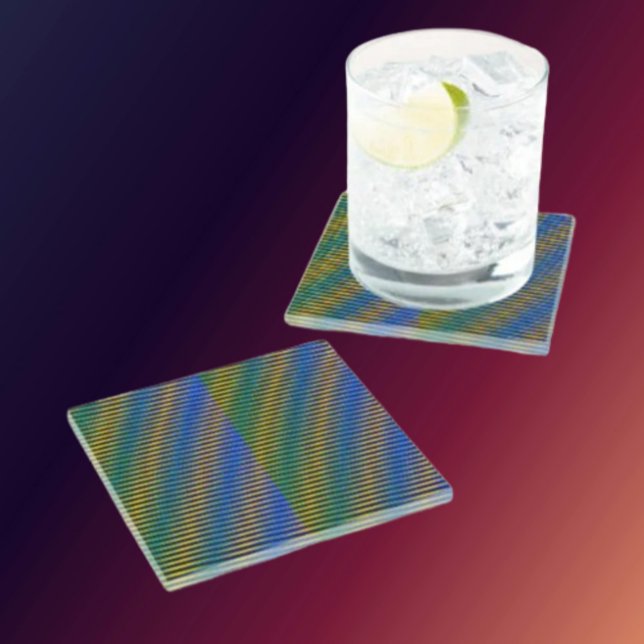 Energía Alineada | Posavasos de Vidrio Líneas Abst (Subido por el creador)