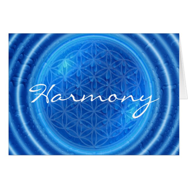 Energía del agua con flor de la vida | Armonía (Anverso (Horizontal))