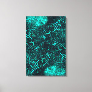 Energía Eléctrica Verde Teal Arte Fractal de la We