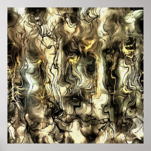 Energía nerviosa Grungy Resumen arte en amarillo y