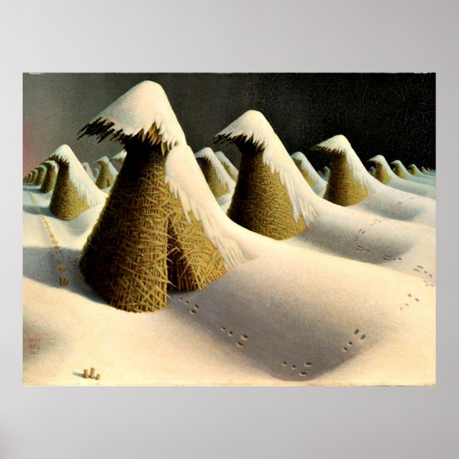 Enero, arte fino de Grant Wood (Frente)