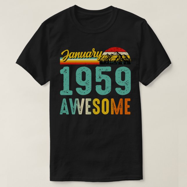 Enero de 1959 Nacimiento de la camiseta de regalo  (Diseño del anverso)