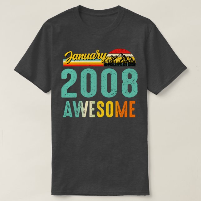 Enero de 2008 Nacimiento de la camiseta de regalo  (Diseño del anverso)