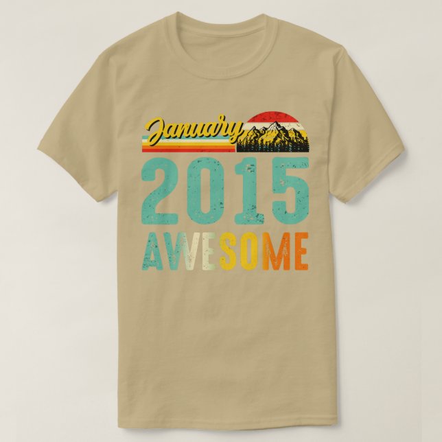 Enero de 2015 Nacimiento de la camiseta de regalo  (Diseño del anverso)