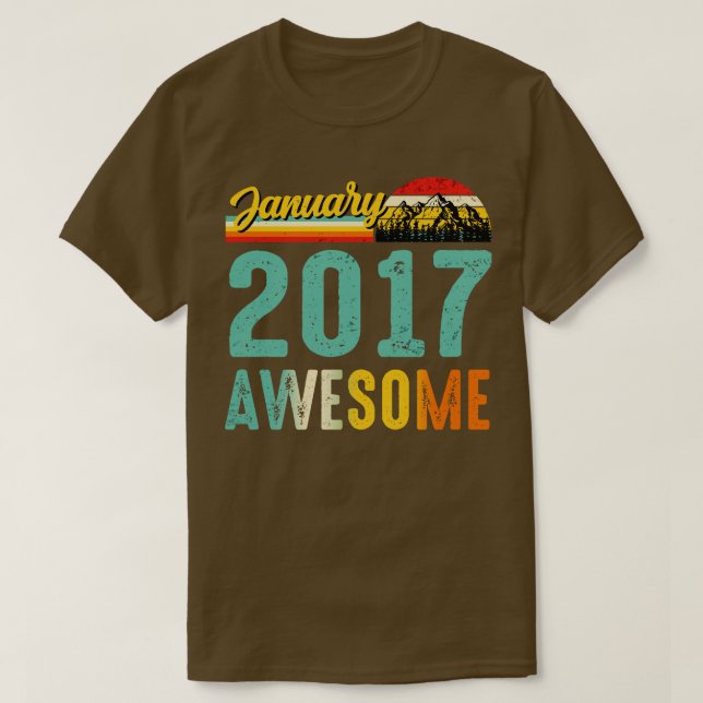 Enero de 2017 Nacimiento de la camiseta de regalo  (Diseño del anverso)