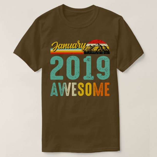 Enero de 2019 Nacimiento de la camiseta de regalo  (Diseño del anverso)