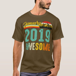 Enero de 2019 Nacimiento de la camiseta de regalo 