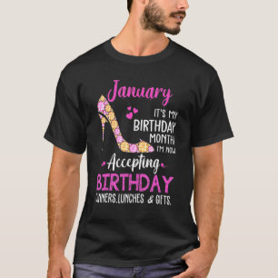 Enero es mi cumpleaños, camisetas mujeres Wi-Fi ma
