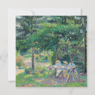 Enfants attabés dans le jardin Camille Pissarro