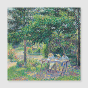 Enfants attabés dans le jardin Camille Pissarro