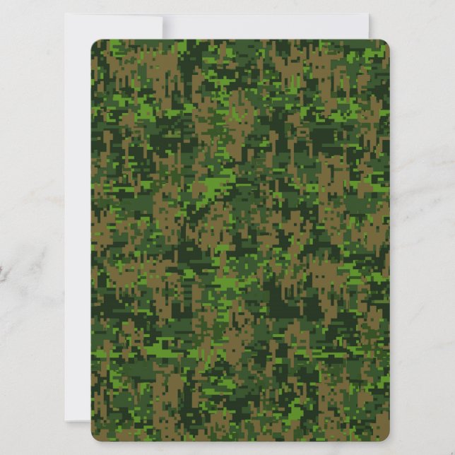 Énfasis de camuflaje digital estilo Woodland (Anverso)