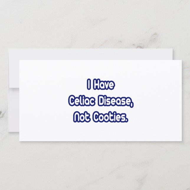 Enfermedad Celiac... No Cooties (Anverso)