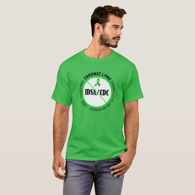 Enfermedad de Lyme Anti IDSA CDC Camisa de protest (Anverso completo)