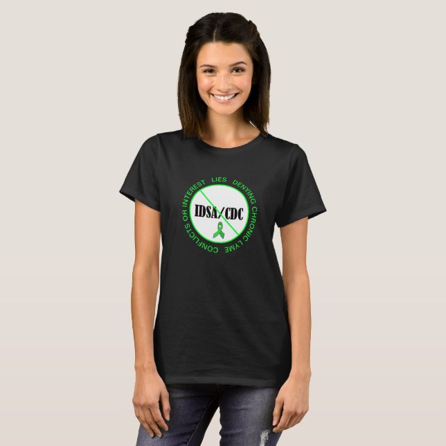Enfermedad de Lyme Anti IDSA CDC Camisa de protest (Anverso completo)