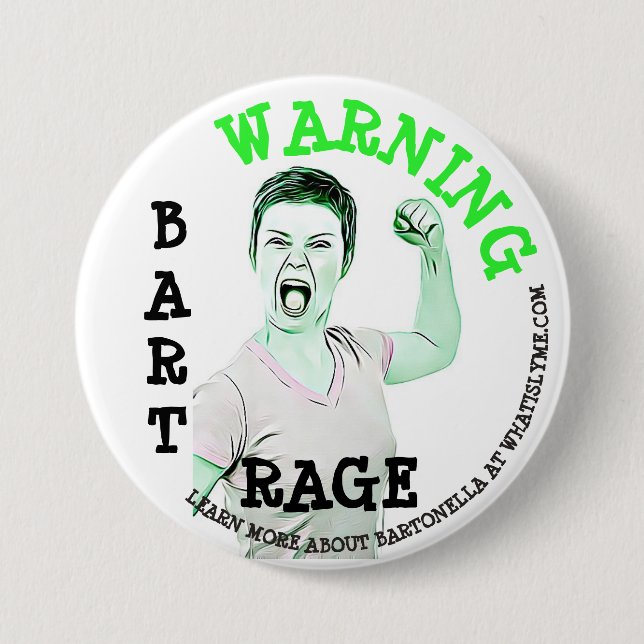 Enfermedad de Lyme, botón de "Bart Rage" (Anverso)