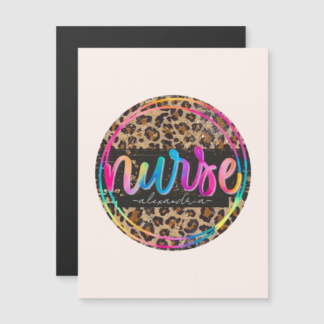 "Enfermera - Amor, Inspira, cura" en color arcoiri (Anverso/Reverso)