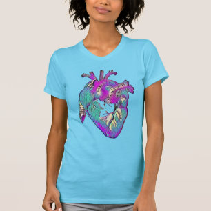 Enfermera anatómica colorida camiseta