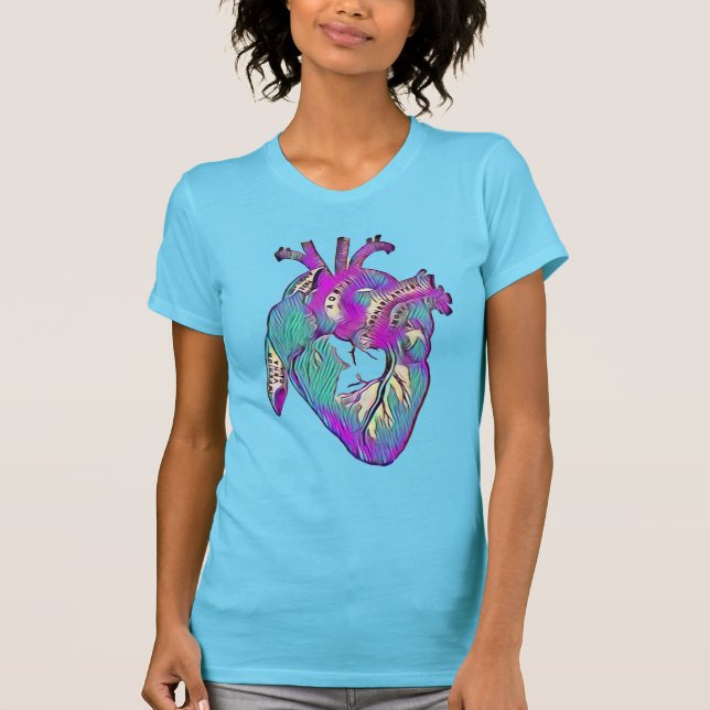 Enfermera anatómica colorida camiseta (Anverso)
