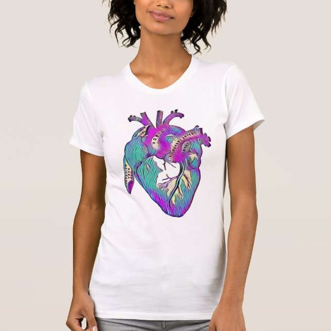 Enfermera anatómica colorida camiseta (Anverso)