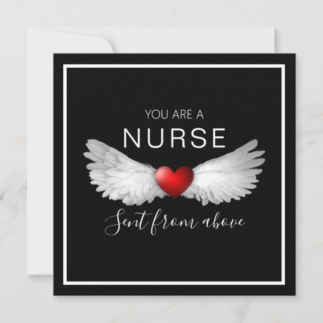 Enfermera Angel Wings Heart Gracias (Anverso)