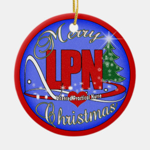 ENFERMERA AUTORIZADA ORNAMENTO DEL NAVIDAD DE LPN