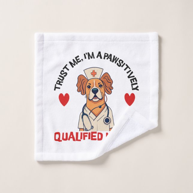 Enfermera Calificada Pawsitivamente (Toallita)