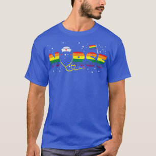 Enfermera con bandera arco iris RN Scrub Top Gay P
