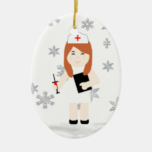 Enfermera curada Ornamento de Navidad 5