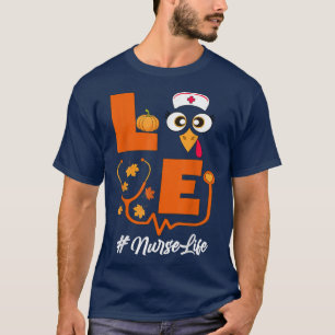 Enfermera de Acción de Gracias Scrub Tops Las Muje