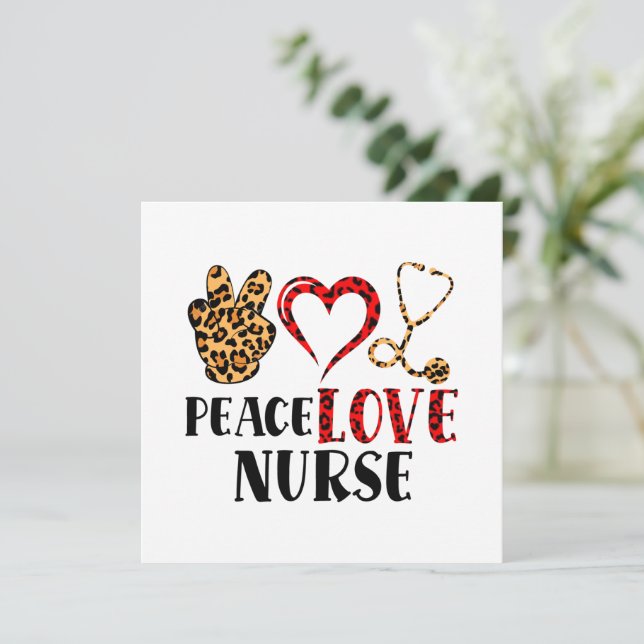 Enfermera de amor por la paz - Diseño de enfermera (Anverso de pie)