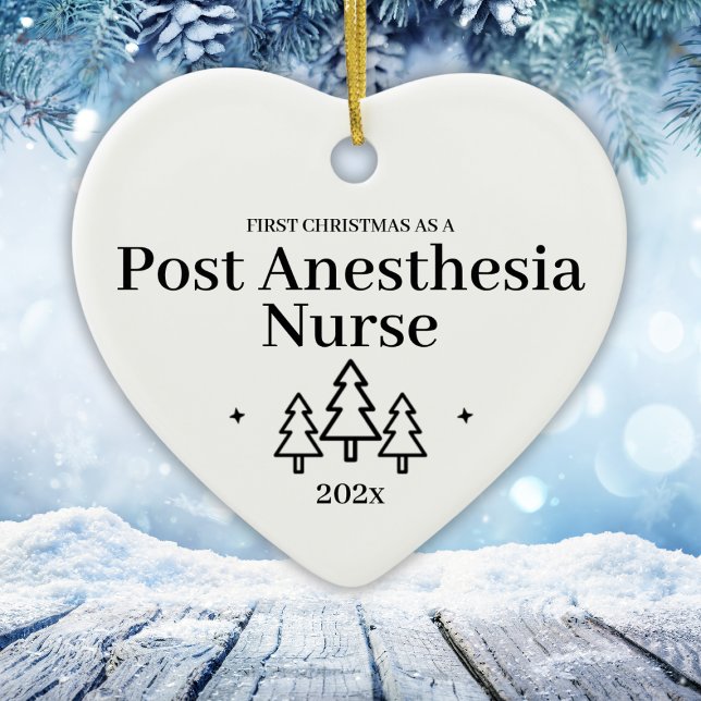 Enfermera de anestesia post primer ornamento de Na (Post Anesthesia Nurse First Christmas Ornament
)