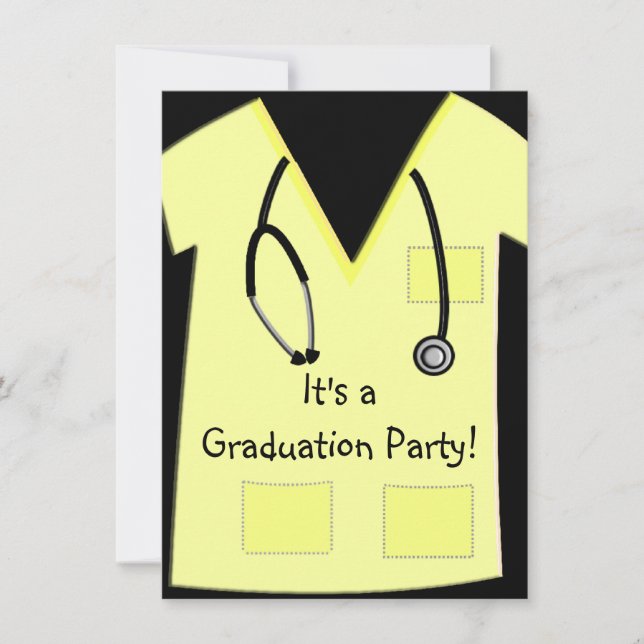 Enfermera de graduación de enfermera invitaciones  (Anverso)