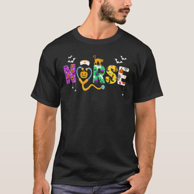 Enfermera de Halloween para mujeres Scrub Tops Nur (Anverso)