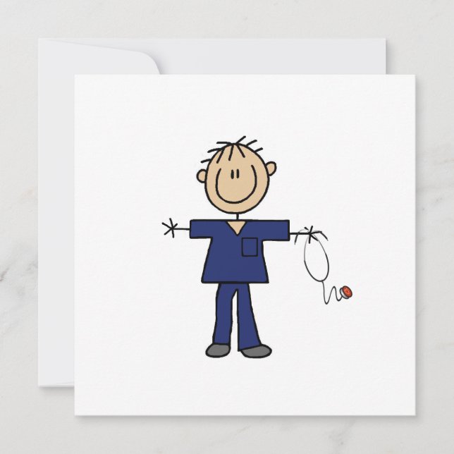 Enfermera de la figura del palo masculino de piel  (Anverso)