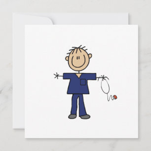 Enfermera de la figura del palo masculino de piel