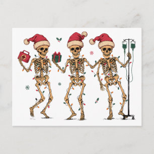 Enfermera de Navidad Esqueletos Bailando Gorro de