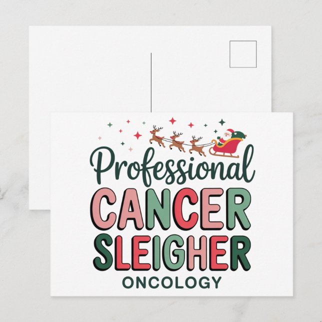 Enfermera de oncología Navidad Cáncer Quimioterapi (Anverso / Reverso)