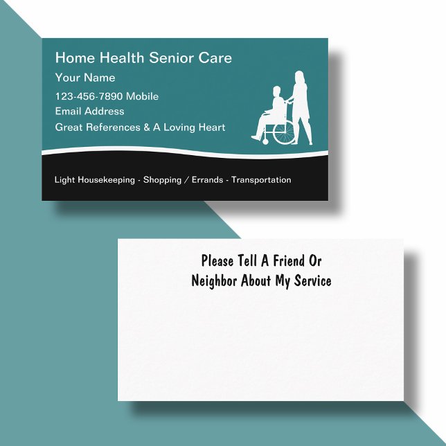 Enfermera de salud en el hogar Caregiver tarjetas  (Subido por el creador)