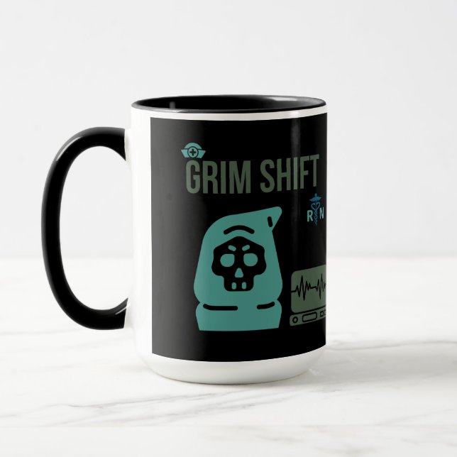 Enfermera de Turno Siniestro - Taza de Café Humor  (Izquierda)