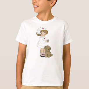 Enfermera del vintage con las camisetas y los rega