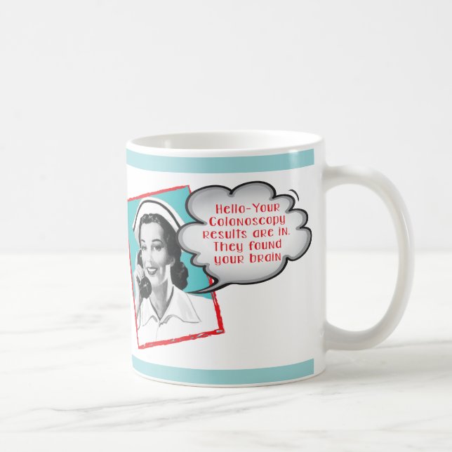 Enfermera divertida en la taza de teléfono (Derecha)