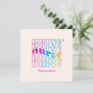 "Enfermera" en elegantes colores arcoiris