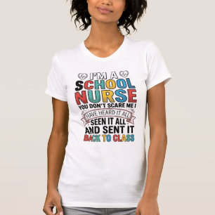 Enfermera Escolar Lo Oyó Todo Camiseta Divertida P