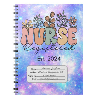 Enfermera Est. Cuaderno para fotos con espiral