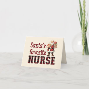Enfermera favorita de Santa Claus, tarjeta de Navi