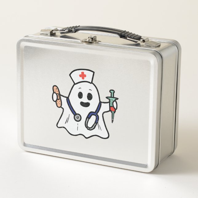 Enfermera Ghost Scrub Halloween Vestido Para Enfer (Anverso)