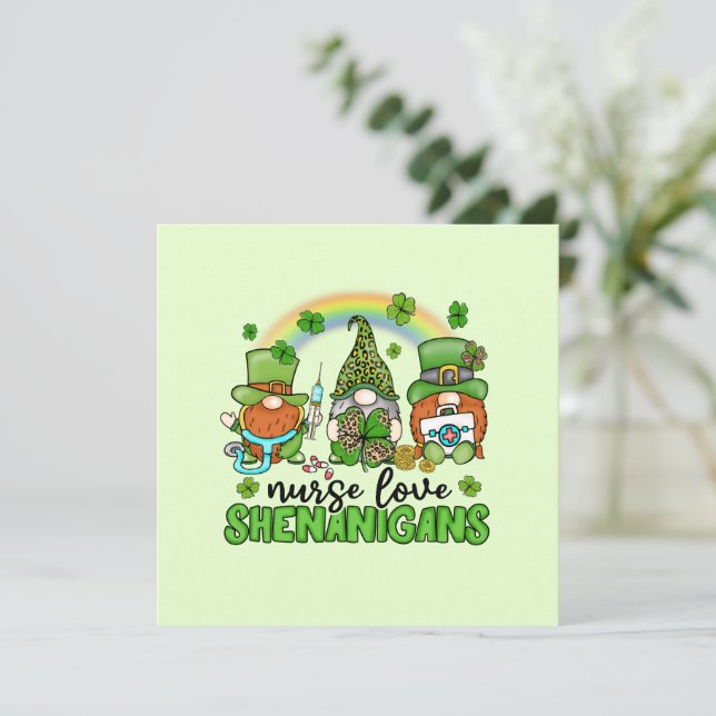 Enfermera Love Shenanigans St. Patrick's (Anverso de pie)
